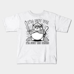 Cute Fat Cat With Funny Words. Kids T-Shirt